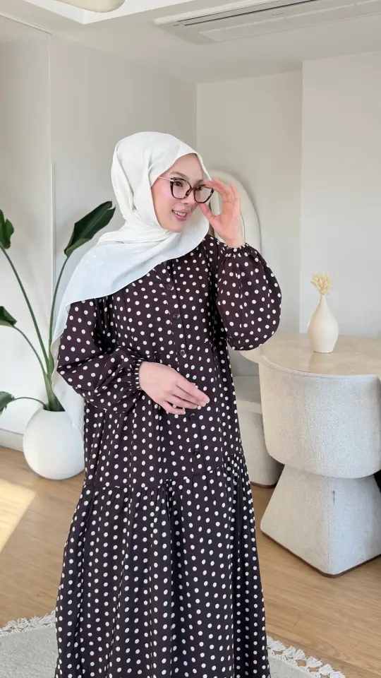 Yeni Sezon Mango Puantiye Elbise Mürdüm