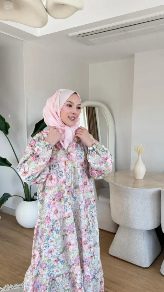 Yeni Sezon Mango Çiçek Elbise Toz Pembe Desen