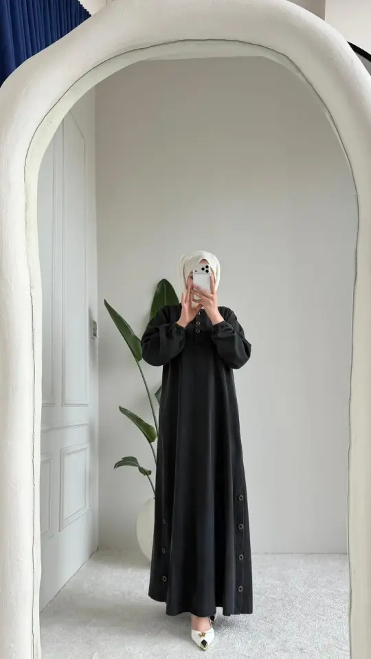 Yeni Sezon Naz Kot Elbise Siyah