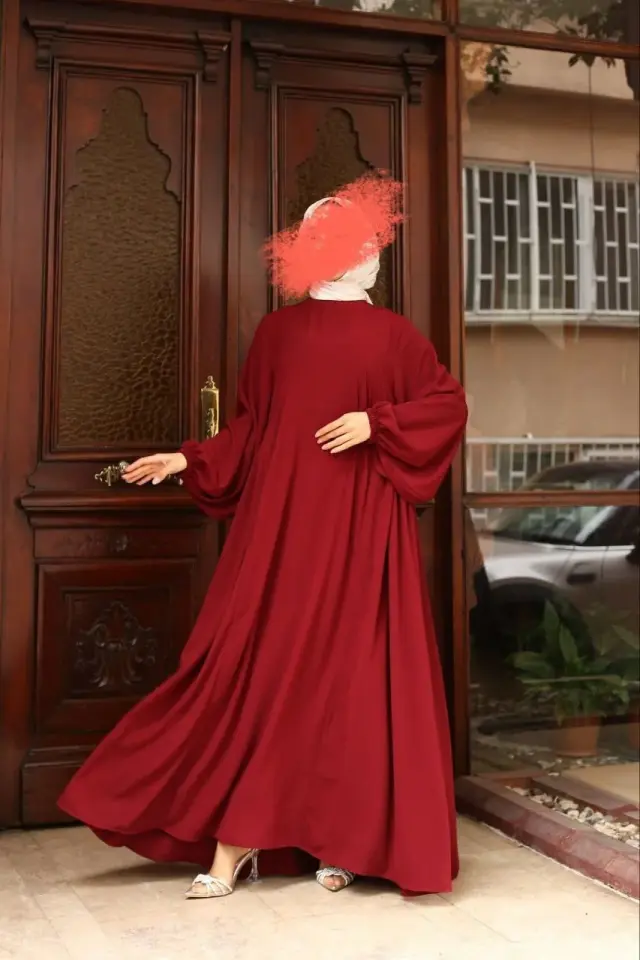 Yeni Sezon Çağla Elbise Bordo