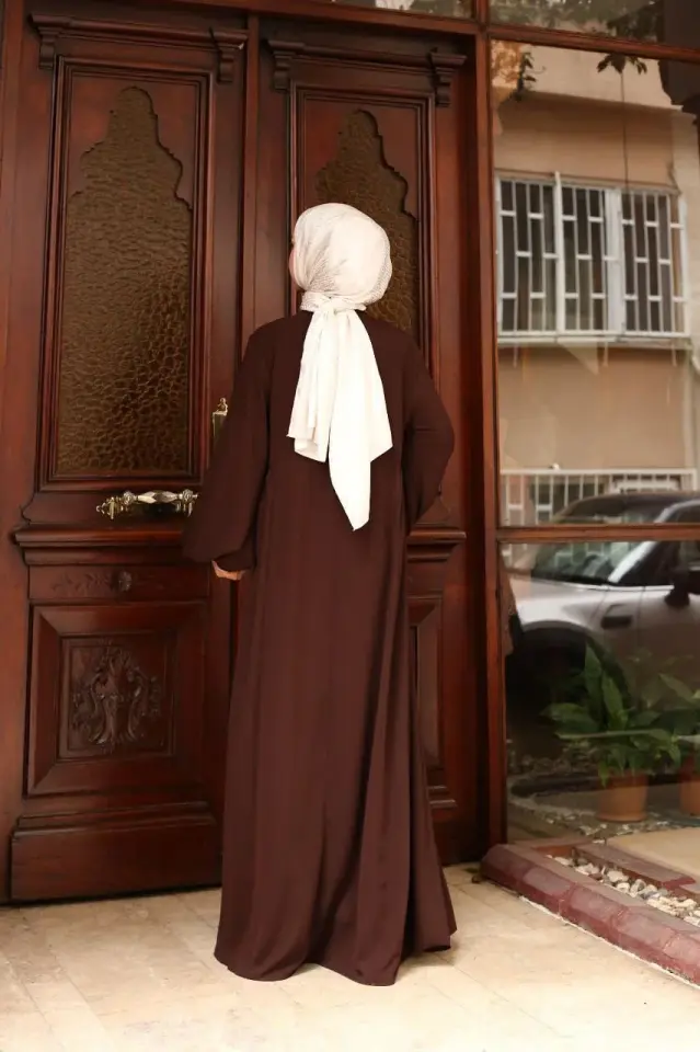 Yeni Sezon Çağla Elbise Kahverengi