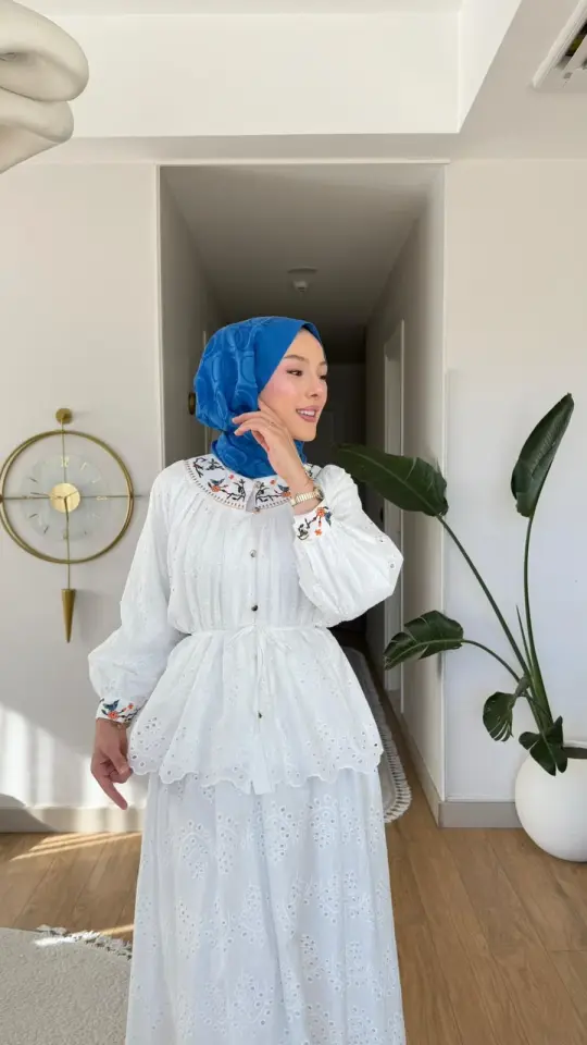 Yeni Sezon Angel Nakışlı Fisto Takım Astarlı Beyaz