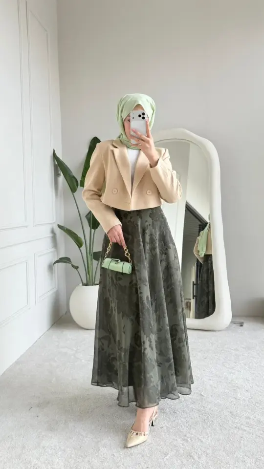 Yeni Sezon Rüya Etek Kemer Hediyeli Yeşil
