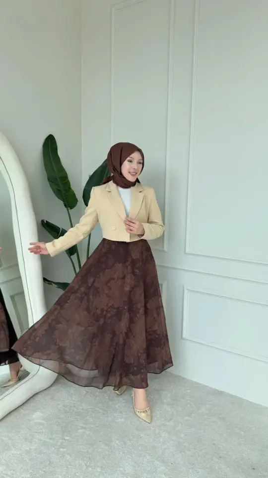 Yeni Sezon Rüya Etek Kemer Hediyeli Kahverengi