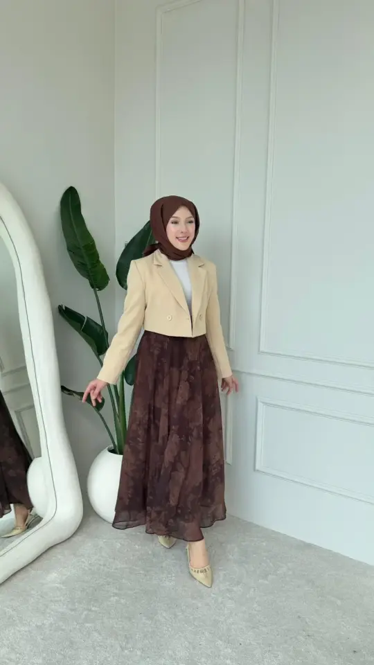 Yeni Sezon Rüya Etek Kemer Hediyeli Kahverengi