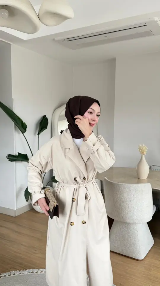 Yeni Sezon Ebru Trençkot Taş