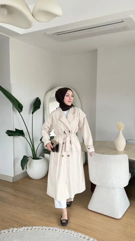 Yeni Sezon Ebru Trençkot Taş