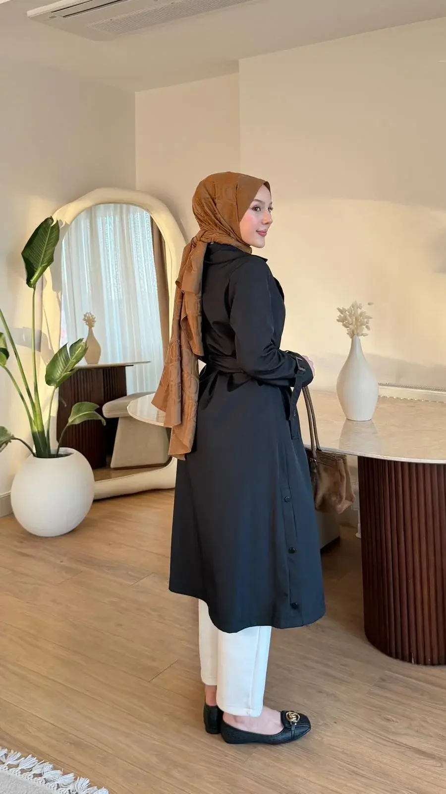 Yeni Sezon Serenay Trençkot Siyah